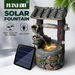 Solar Water Feature Fountain Pump with Panel Battery Led Lights Cascading Landscape Bird Bath Pool Fish Pond Indoor Outdoor Garden Yard Decoration. Available at Crazy Sales for $139.95