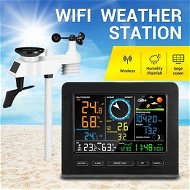 Detailed information about the product Solar Weather Station WiFi Wireless Home Forecaster Rain Gauge Clock Temperature Humidity