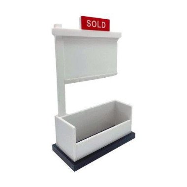 Sold Sign Real Estate Business Card Holder For Realtor. Holds 3.5 X 2 Inch Cards For Business.