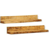 Detailed information about the product Solid Wood Wall Mounted Display Shelf 2 Pcs