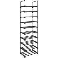 Detailed information about the product SONGMICS 10-Tier Metal Shoe Rack Customizable Design Black