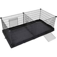 Detailed information about the product SONGMICS 3 Doors Pet Playpen with Divider Panel and Floor Mat Black