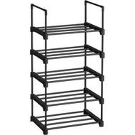 Detailed information about the product SONGMICS 5 Tier Metal Shoe Rack for 10 Pairs of Shoes Black