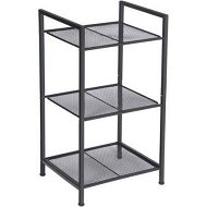 Detailed information about the product SONGMICS Bathroom Shelf 3-Tier Storage Rack With Adjustable Shelf Black