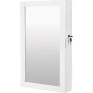 Detailed information about the product SONGMICS Lockable Jewelry Cabinet Armoire with Mirror White