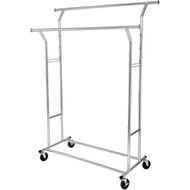 Detailed information about the product SONGMICS Metal Clothes Rack Stand on Wheels Heavy Duty Silver