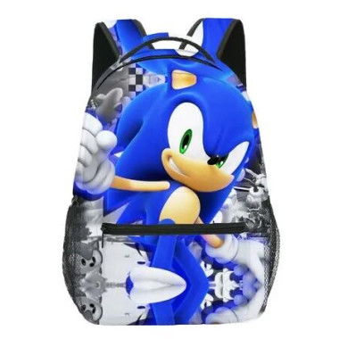 Sonic Adventure 3D Dual-Sided Shoulder Backpack for Kids and Teens, Perfect for School and Play