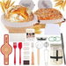 Sourdough Bread Baking Supplies Complete Sourdough Starter Kit 9in Round 10in Oval Bread Proofing Basket with Sour dough Starter Jar,Bread Making Tools. Available at Crazy Sales for $39.99