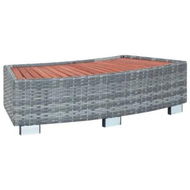 Detailed information about the product Spa Step Grey Poly Rattan 92x45x25 cm