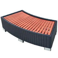 Detailed information about the product Spa Step Poly Rattan 92x45x25 cm Black