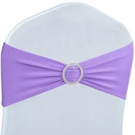 Detailed information about the product Spandex Chair Sashes Bows 50PCS Premium Stretch Chair Cover Band with Buckle Slider Universal Elastic Chair Ties (Purple)