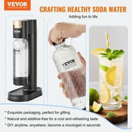 Detailed information about the product Sparkling Water Maker, Soda Maker Machine for Home Carbonating, Seltzer Water Starter Kit with 2 BPA-free 1L PET Bottles, CO2 Cylinder, Compatible with Mainstream Screw-in 60L CO2 Cylinder