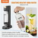 Sparkling Water Maker, Soda Maker Machine for Home Carbonating, Seltzer Water Starter Kit with 2 BPA-free 1L PET Bottles, Compatible with Mainstream Screw-in 60L CO2 Cylinder(NOT Included) Black. Available at Crazy Sales for $109.95