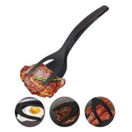 Detailed information about the product Spatula Made of Nylon with Non-Stick Coating for Pancakes, Hamburgers, EggsTurners Grip and Flip Spatula Bread Tongs-Black