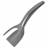 Detailed information about the product Spatula Made of Nylon with Non-Stick Coating for Pancakes, Hamburgers, EggsTurners Grip and Flip Spatula Bread Tongs-Grey