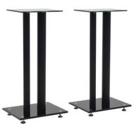 Detailed information about the product Speaker Stands 2 Pcs Tempered Glass 2 Pillars Design Black