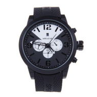 Detailed information about the product SPEATAK SP9042G Men's Decorative 3-Dial Quartz Analog Wristwatch - Black + White