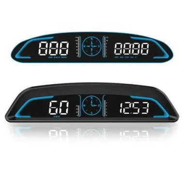 Speedometer Digital HUD Car Large LCD Display MPH Fatigue Alert Overspeed Alarm Driving Trip Meter Universal GPS Vehicle Head Up