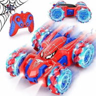 Detailed information about the product Spider Remote Control Car for Boys,2.4Ghz 360 Degrees Rotating Double Sided RC Stunt Cars with Cool Headlights,Rechargeable 4WD Off Road Drift Toys Age3+ (Red)