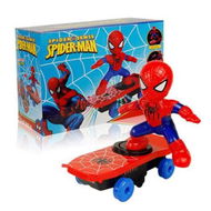 Detailed information about the product Spiderman Toy Stunt Scooter Flash Roll Car Sound And Light Electric Toy