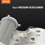 Detailed information about the product Spin Down Filter, 40 Micron Whole House Sediment Filter for Well Water, 3/4' G-F + 1' G-M, 4 T/H High Flow Rate, for Whole House Water Filtration Systems, Well Water Sediment Filter