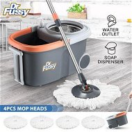 Detailed information about the product Spin Mop And Bucket Kit Wood Tile Floor Cleaner 4 Microfibre Heads Magic Dry Twist Dust Cleaning System