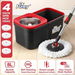 Spin Mop and Bucket Set Tile Hard Wood Floor Cleaner 4 Microfibre Heads 360Â° Rotating Swivel Wet Dry Magic Twist Dr Fussy Easy Home Cleaning System. Available at Crazy Sales for $39.90