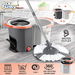 Spin Mop and Twin Bucket Set Tile Wood Floor Cleaner 4 Microfibre Heads Magic Dry Twist Separate Stackable Easy Cleaning System 360 Degree Rotating. Available at Crazy Sales for $39.90