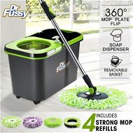Detailed information about the product Spin Mop Bucket 360 Degree System Adjustable Handle With 4 Swivel Mops DR FUSSY