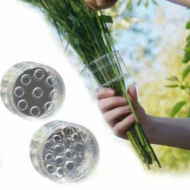 Spiral Ikebana Stem Holder,Spiral Stem Holder for Vases,Spiral Flower Stem Holder,Spiral Ikebana Stem Holder Ring,Spiral DIY Bouquet Twister Flower Arrangement Holder (Clear,S+L)