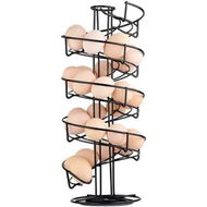 Detailed information about the product Spiral Metal Egg Skelter Rack for Display and Storage