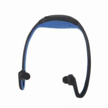 Sport MP3 WMA Music Player TF/Micro SD Card Slot Wireless Headset Headphone Earphone Blue.