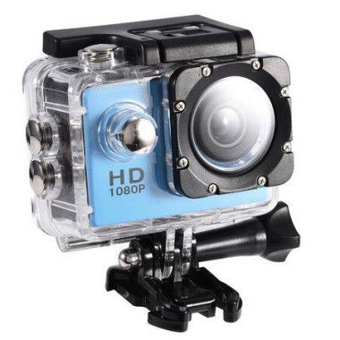 Sports Camera 1080P 12MP Full HD 2.0 Inch Sports Camera 30m/98ft Underwater Waterproof Camera With Installation Accessory Kit Color Blue.