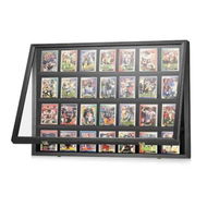 Detailed information about the product Sports Card Display Case UV Graded Wall Mounted Cabinet NBA Basketball Football Baseball Hockey PSA Comic Pokemon Game Trading Cards Holder Lockable