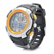 Detailed information about the product Sports Diving Dual Time Display Wristwatch With Alarm Clock/Stopwatch - Black + Yellow.