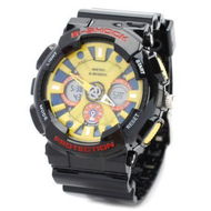 Detailed information about the product Sports Diving Wrist Watch w / Week / Stopwatch / Alarm Clock - Black + Yellow