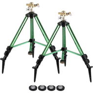 Detailed information about the product Sprinklers for Yard,Heavy-Duty Impact Sprinkler on Ground Plug Tripod Base,360 Degree,0-43 Ft Large Area Coverage,Adjustable Height Water Sprinkler 2 Pack