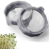 Detailed information about the product Sprouting Lids: Plastic Sprout Lid With Stainless Steel Screen For Wide Mouth Mason Jars. Germination Kit Sprouter Sprout Maker With Stand Water Tray Grow Bean Sprouts Broccoli Seeds Alfalfa Salad (Grey 2 Pack).