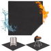 Square Fire Pit Mat Under Grill Mat,4 Layers Fireproof Fireplace Pad Heat Insulated Protect for Decks,Grass,BBQ Portable Reusable Waterproof-102*102CM. Available at Crazy Sales for $34.99