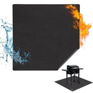 Detailed information about the product Square Fire Pit Mat Under Grill Mat,4 Layers Fireproof Fireplace Pad Heat Insulated Protect for Decks,Grass,BBQ Portable Reusable Waterproof-122*122CM