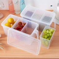 Detailed information about the product Square Handle Plastic Storage Containers And Food Organizer With Lids For Fridge (2 Packs).