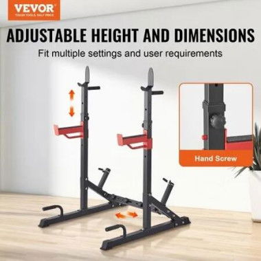 Squat Power Rack Adjustable Heavy Duty Barbell Weight Bench Press Stand