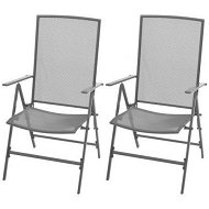 Detailed information about the product Stackable Garden Chairs 2 Pcs Steel Grey