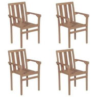 Detailed information about the product Stackable Garden Chairs 4 pcs Solid Teak Wood