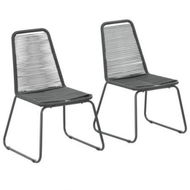 Detailed information about the product Stackable Outdoor Chairs 2 Pcs Poly Rattan Black