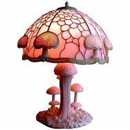 Detailed information about the product Stained Glass Plant Series Table Lamp, Painting Glass Mushroom Table Lamp Vintage Desk Lamps Decorative Bedside Lamp for Bedroom Living Room Home Office Decor