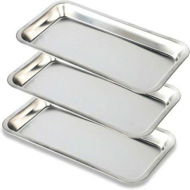 Detailed information about the product Stainless Steel 3 Pack Tray Plate Instruments Tools Tray Organizer