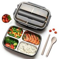 Detailed information about the product Stainless Steel 304 Lunch Box With Spoon Leak-proof Lunch Bento Boxes Dinnerware Set Adult Children Food Contain