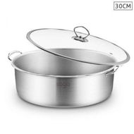 Detailed information about the product Stainless Steel 30cm Casserole With Lid Induction Cookware