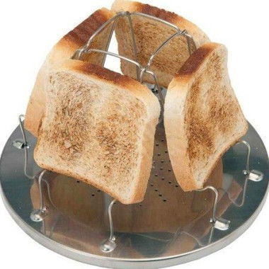 Stainless Steel Folding Camping Toaster 4 Slice Kitchen Breakfast 4 Toast Toaster BBQ Party Hiking Camping Fishing Picnic